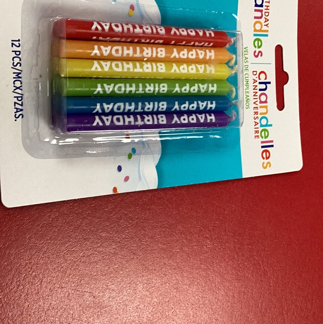 Happy Birthday Rainbow Candles