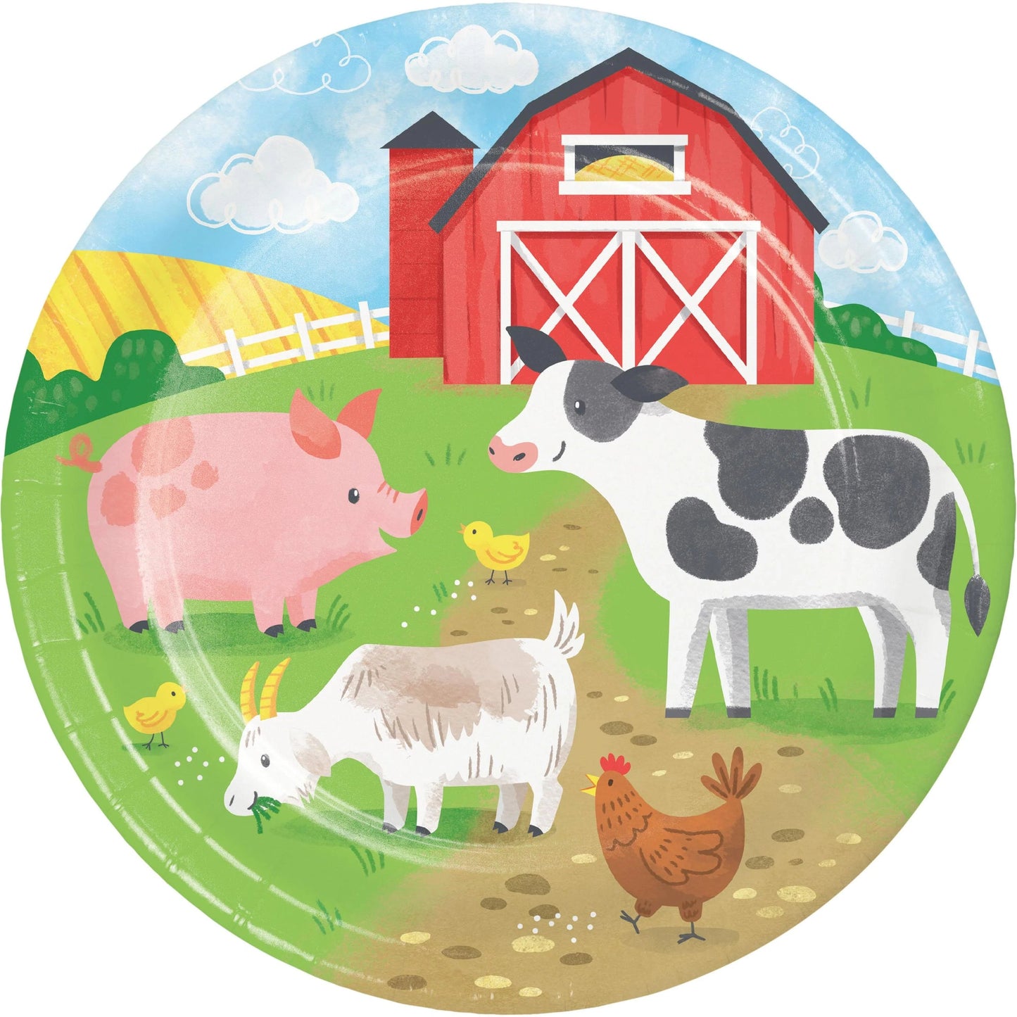 Farm Animals Lunch Plates