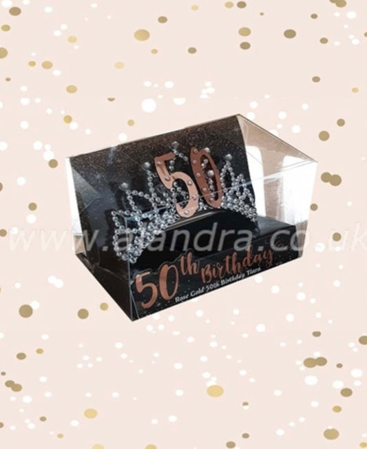 Rose Gold 50th Birthday Tiara