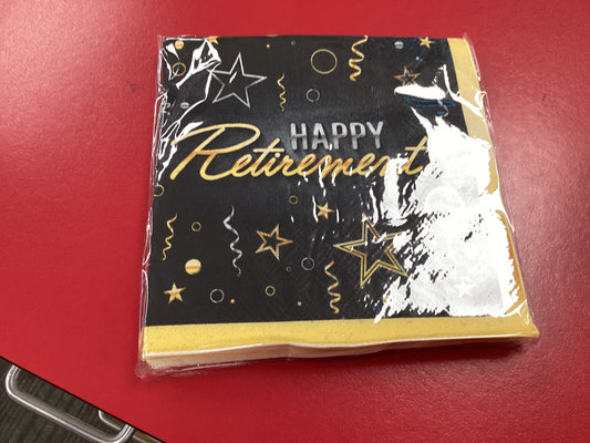Happy Retirement Beverage Napkins