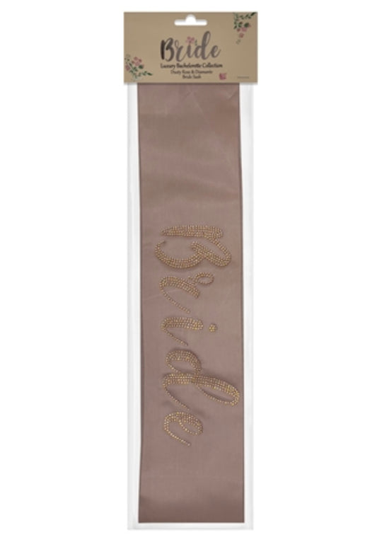 Dusty Rose Bride Sash