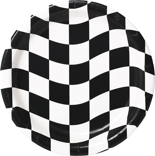 Black and White Checkered Appertizer Plates