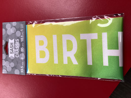 Colorful Birthday Sash