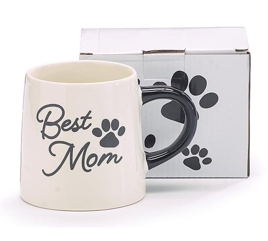 Best Mom Pawprint Mug
