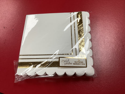 Sophistiplate Gold Trim Napkins