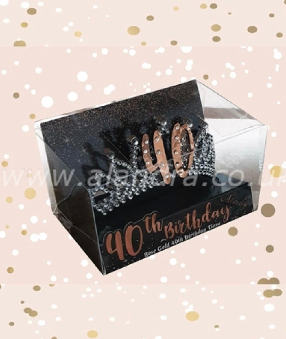 Rose Gold 40th Birthday Tiara