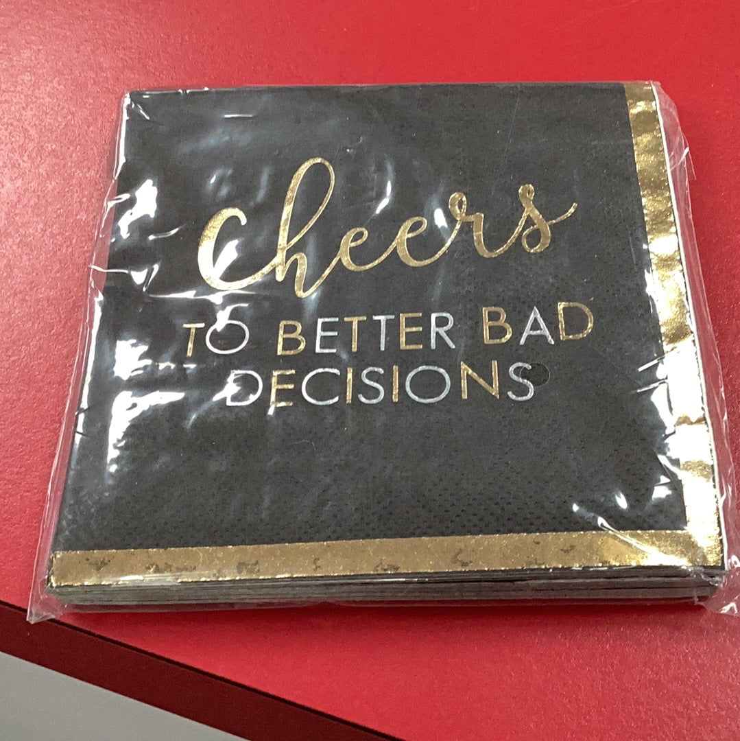 Cheers to Bad Decision Napkins