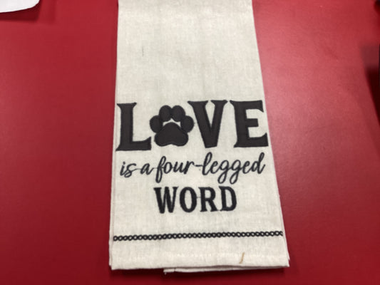 Pets Love Tea Towel