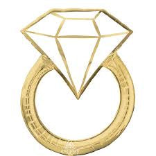 Gold Wedding Ring Balloon