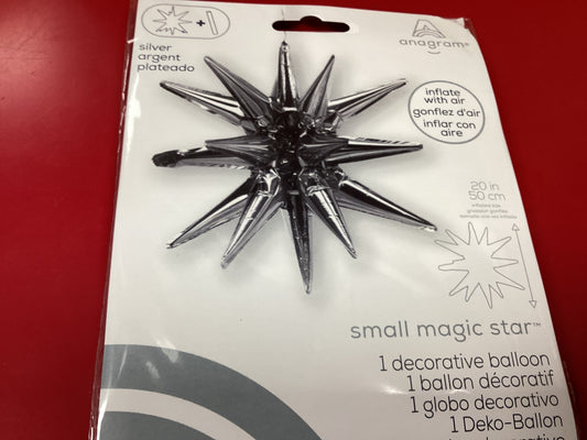 Small Magic Star Balloon-silver