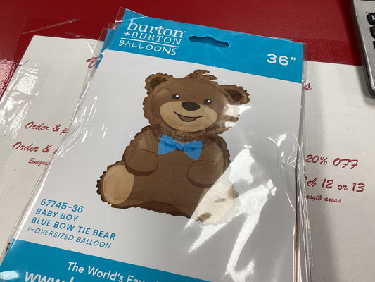 Baby Boy Blue Bow Bear