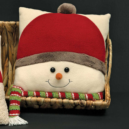 Mini Snowman Face Pillow