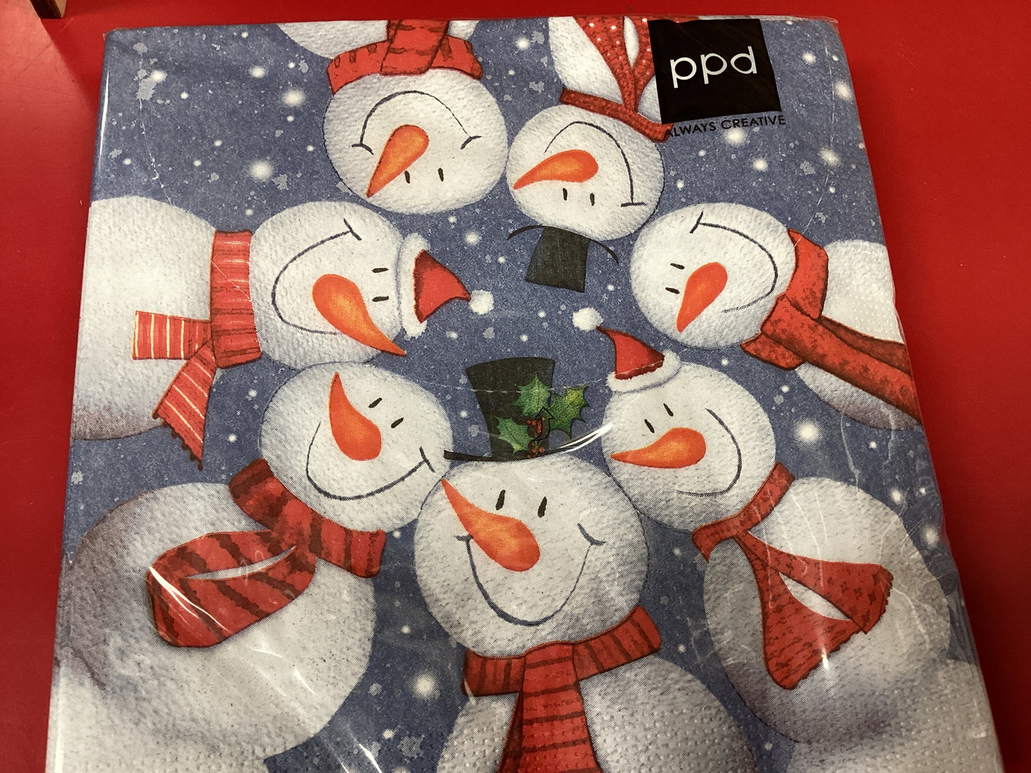 Snowman Circle Lunch Napkins