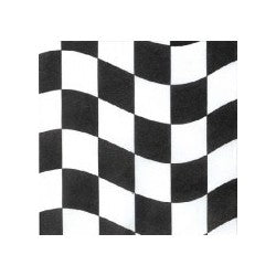 Black and White Checkered Luncheon Napkins