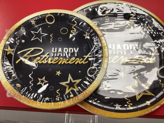 Happy Retirement Dinner Plates