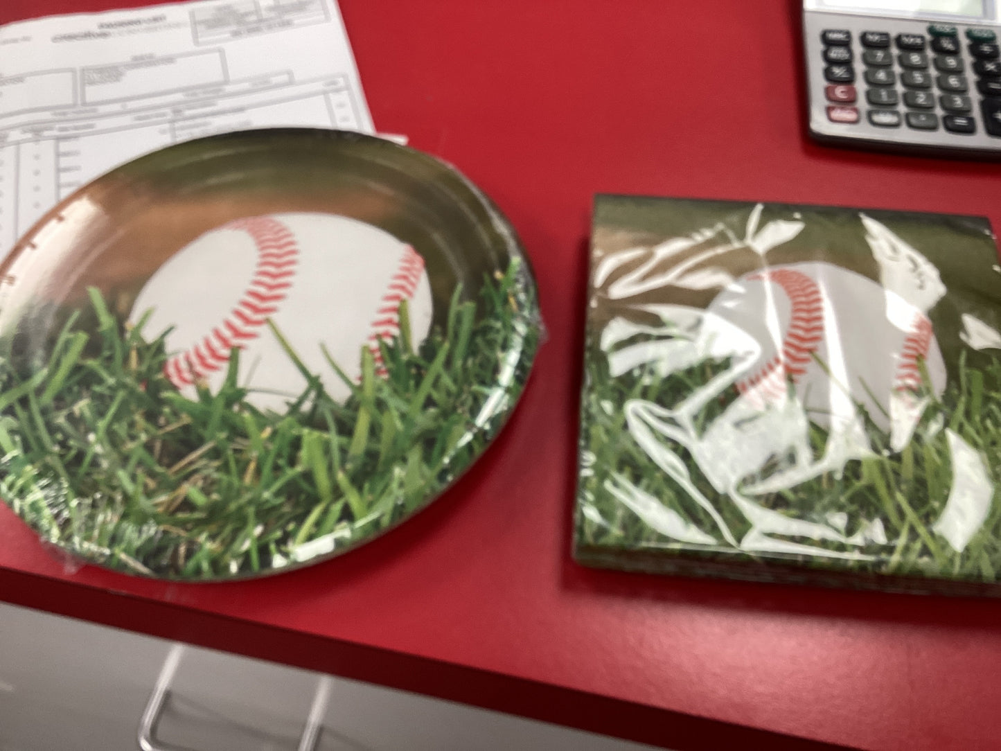 Baseball Lunch Plates