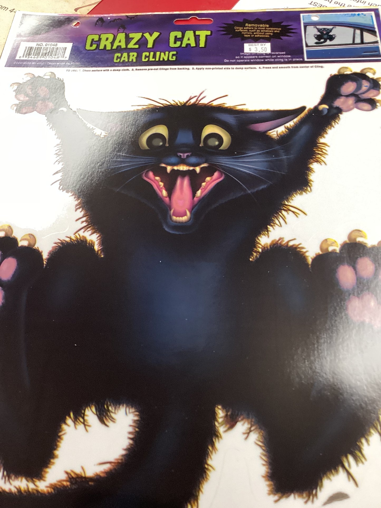 Crazy Cat Car Cling