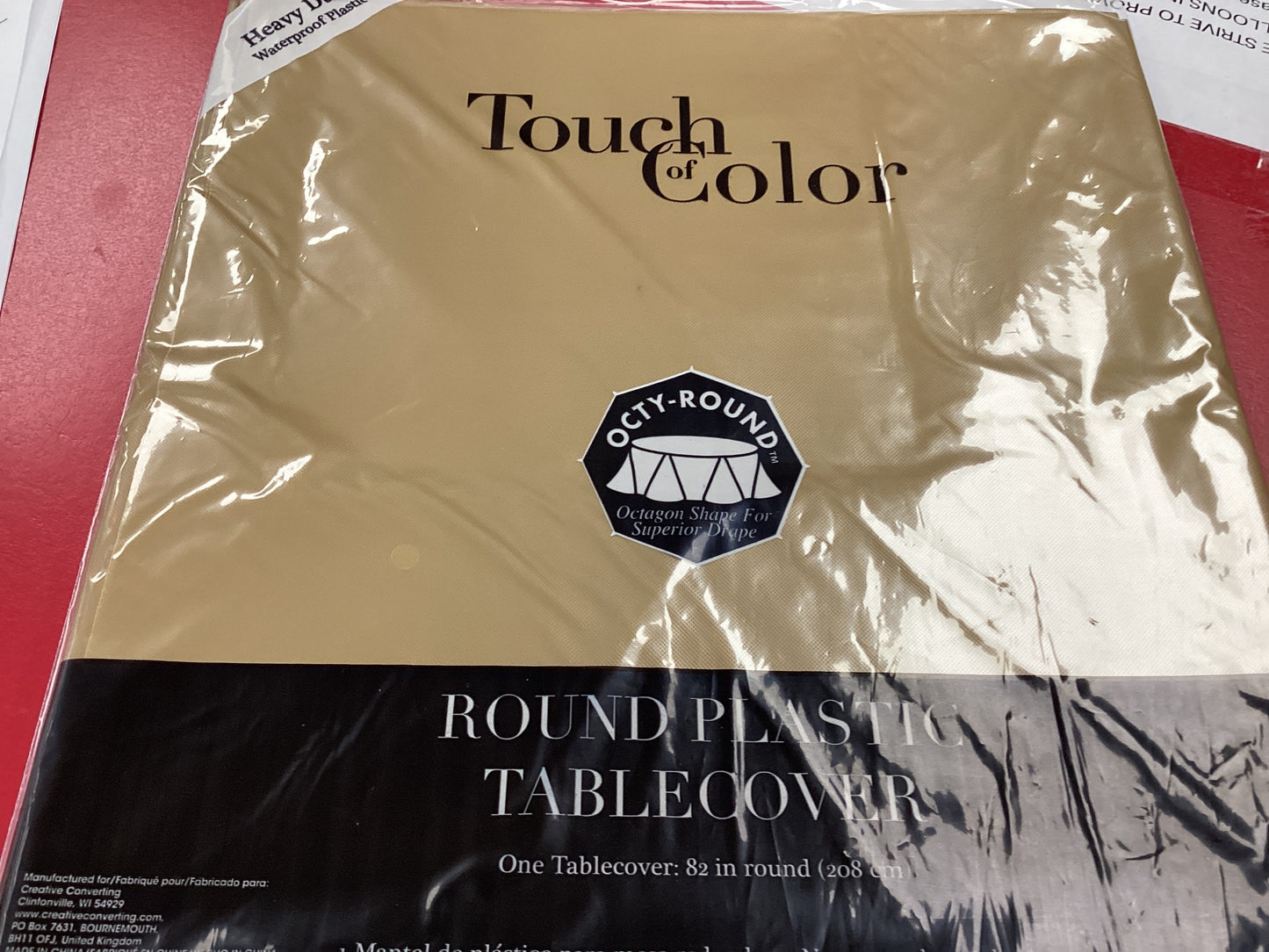 Gold Round Tablecloth