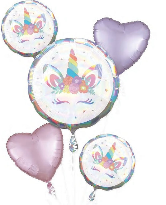 Iridescent Unicorn Balloon Bouquet Kit