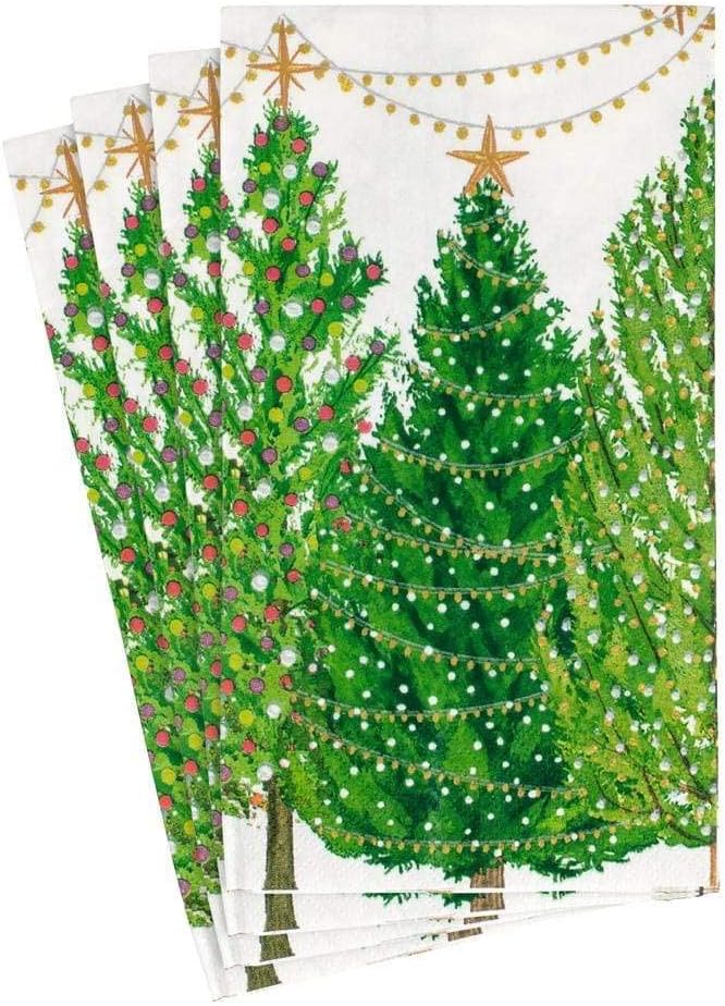 Caspari Christmas Tree Cocktail Napkins