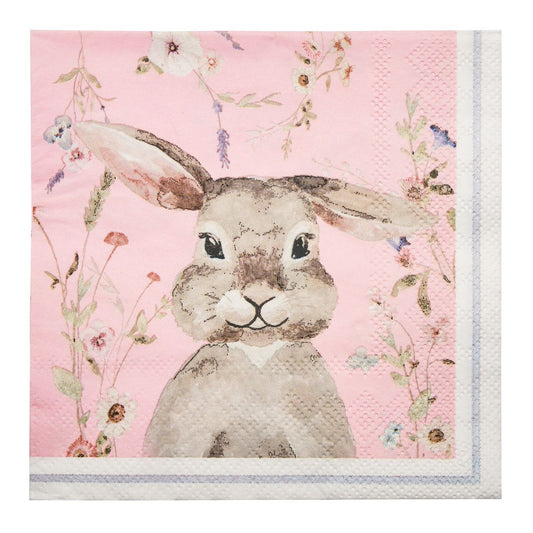 Sophisti Plate Bunny Beverage Napkins