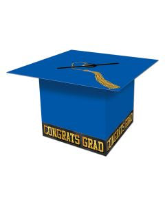 Congrats Grad Card Box Blue
