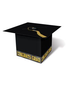 Congrats Grad Card Box Black