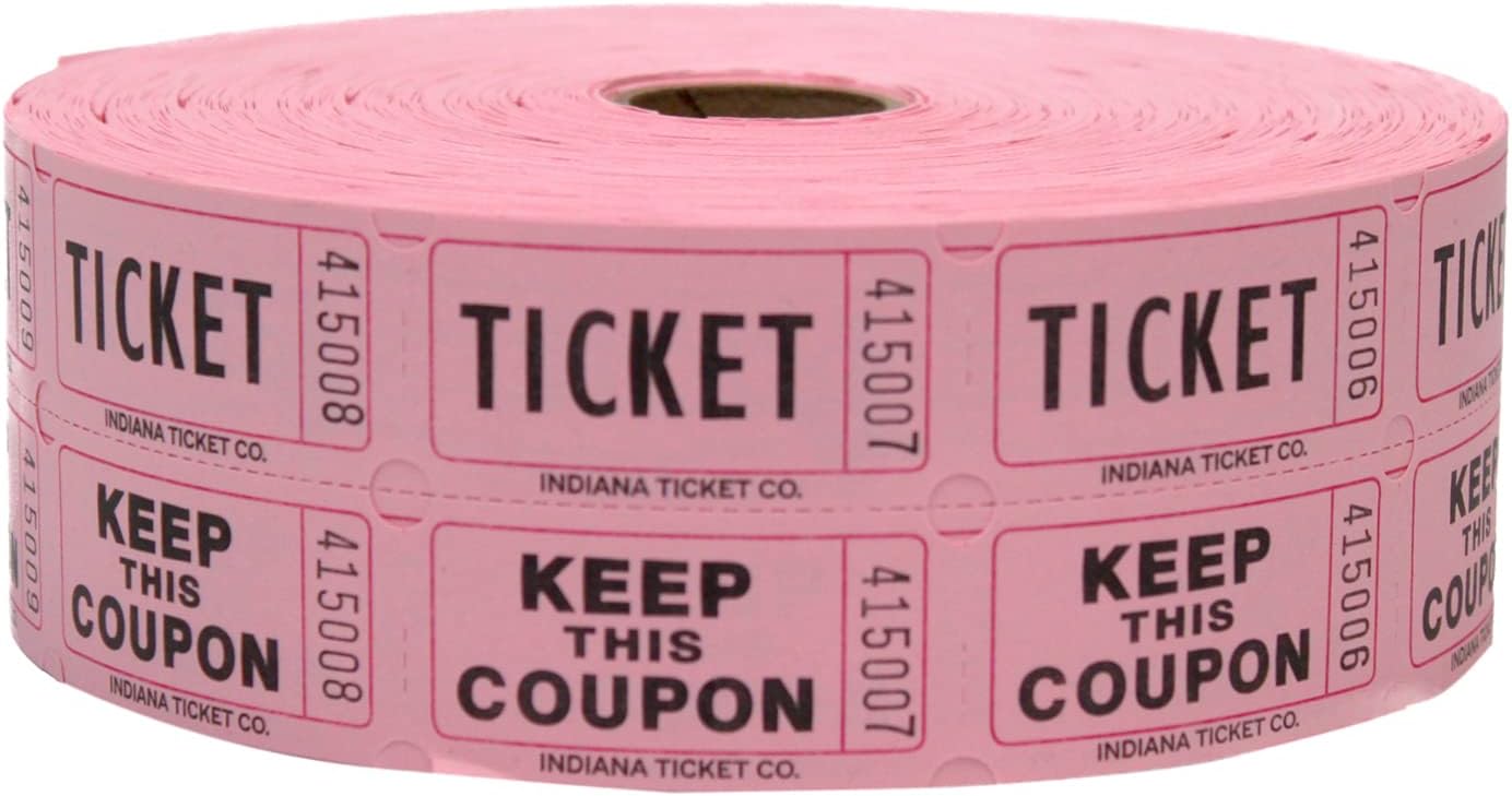 Ticket Roll Pink