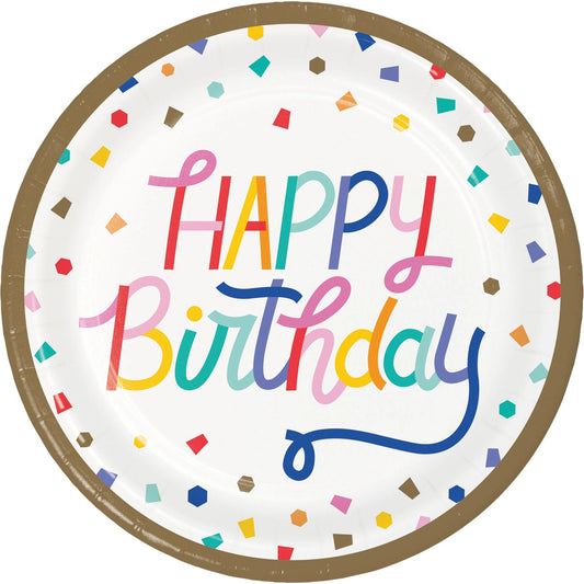 Birthday Confetti Large Plate