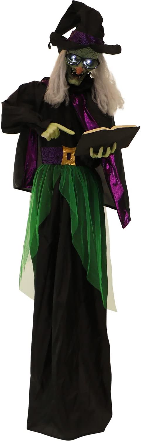 Animated Witch with Book of Spells