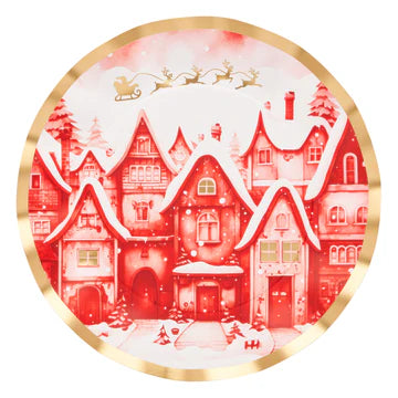 Christmas Village Dinner Plate