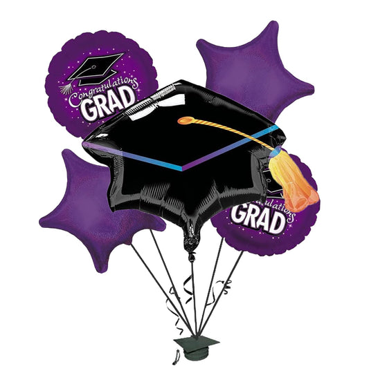 Purple Congrats Grad Bouquet