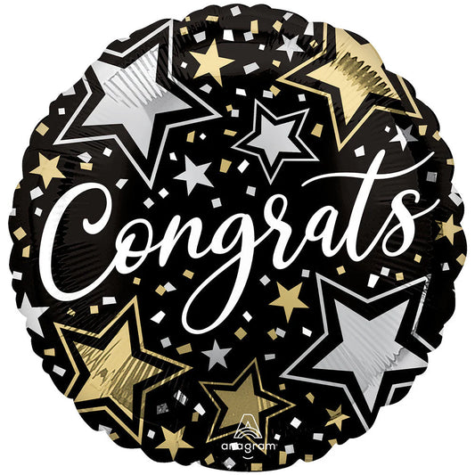 Congrats Black Gold Dots