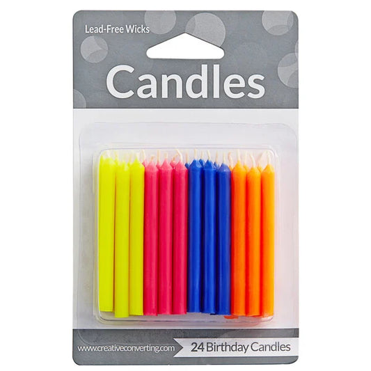 Fluorescent Birthday Candles