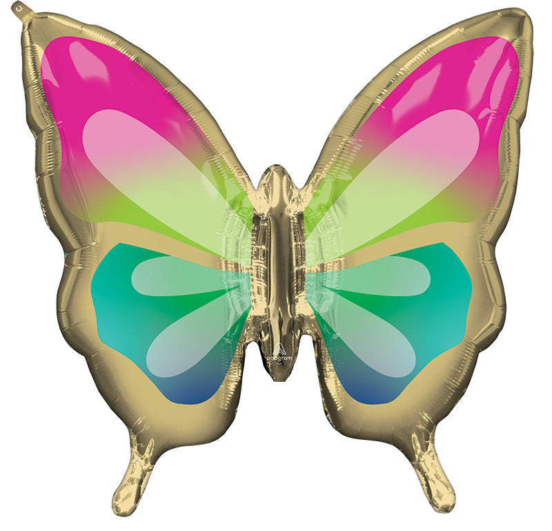 Tropical Butterfly SuperShape Foil Balloon