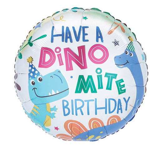 Dinomite Birthday foil balloon