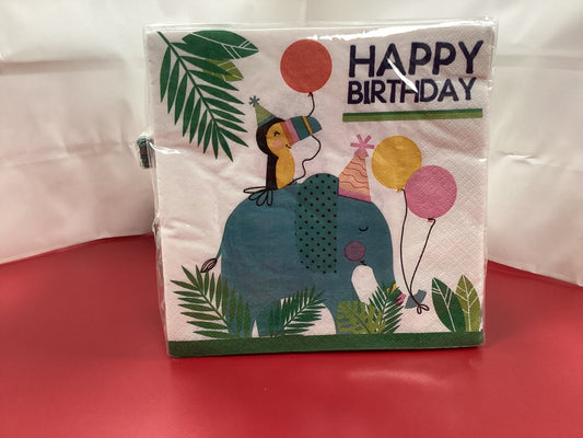 Jungle Birthday Luncheon Napkins