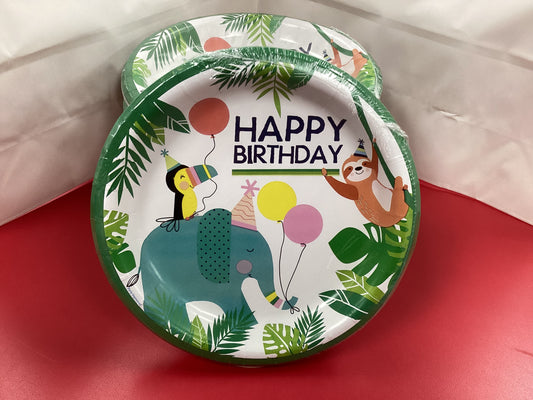 Jungle Birthday Lunch Plates