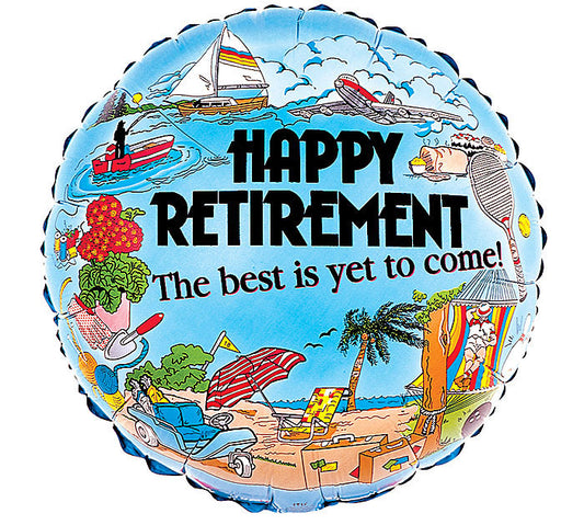 Vacation Retirement foil balloon