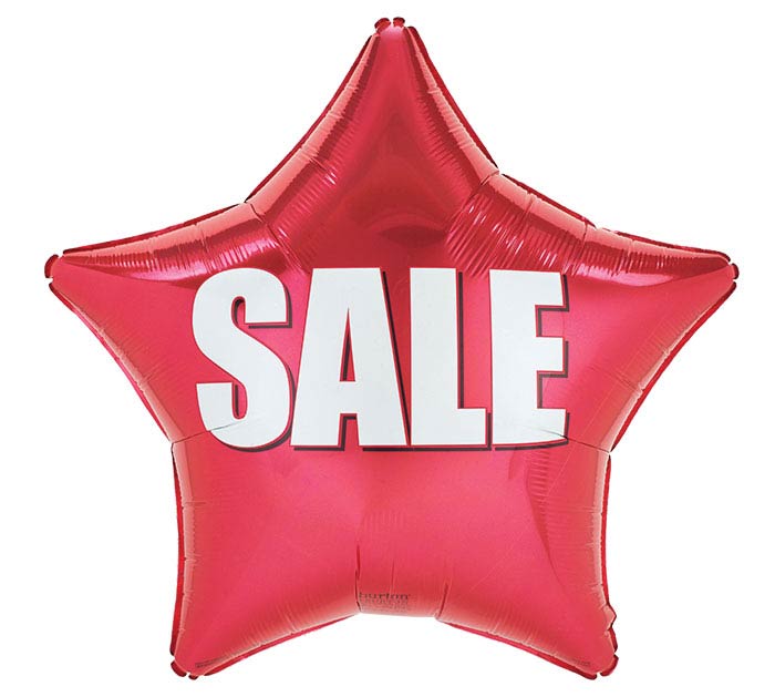 Red Sale Star foil balloon