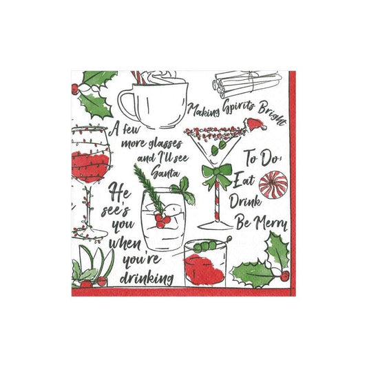 Holiday Spirits Cocktail Napkin