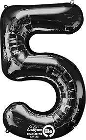 Number Balloons 34 inch - Black
