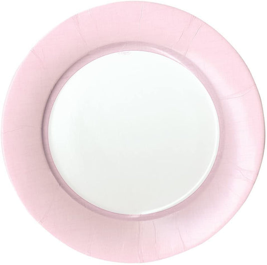 Pink & White Dinner Plates