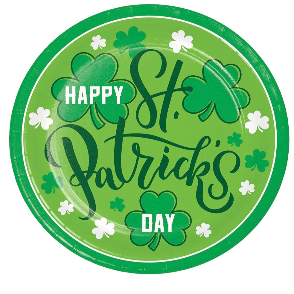 St. Patrick's Day Paper Plates, 9"