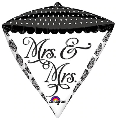 Mrs & Mrs Diamond Foil Balloon