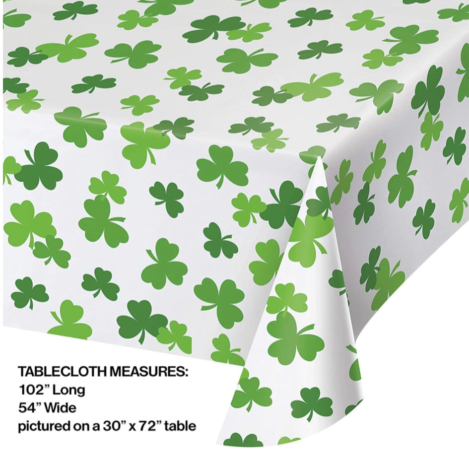 Shamrock Plastic Table Cover