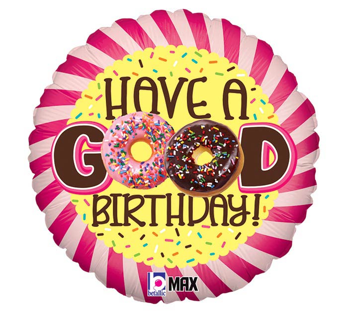 Good Birthday Donut Foil Balloon