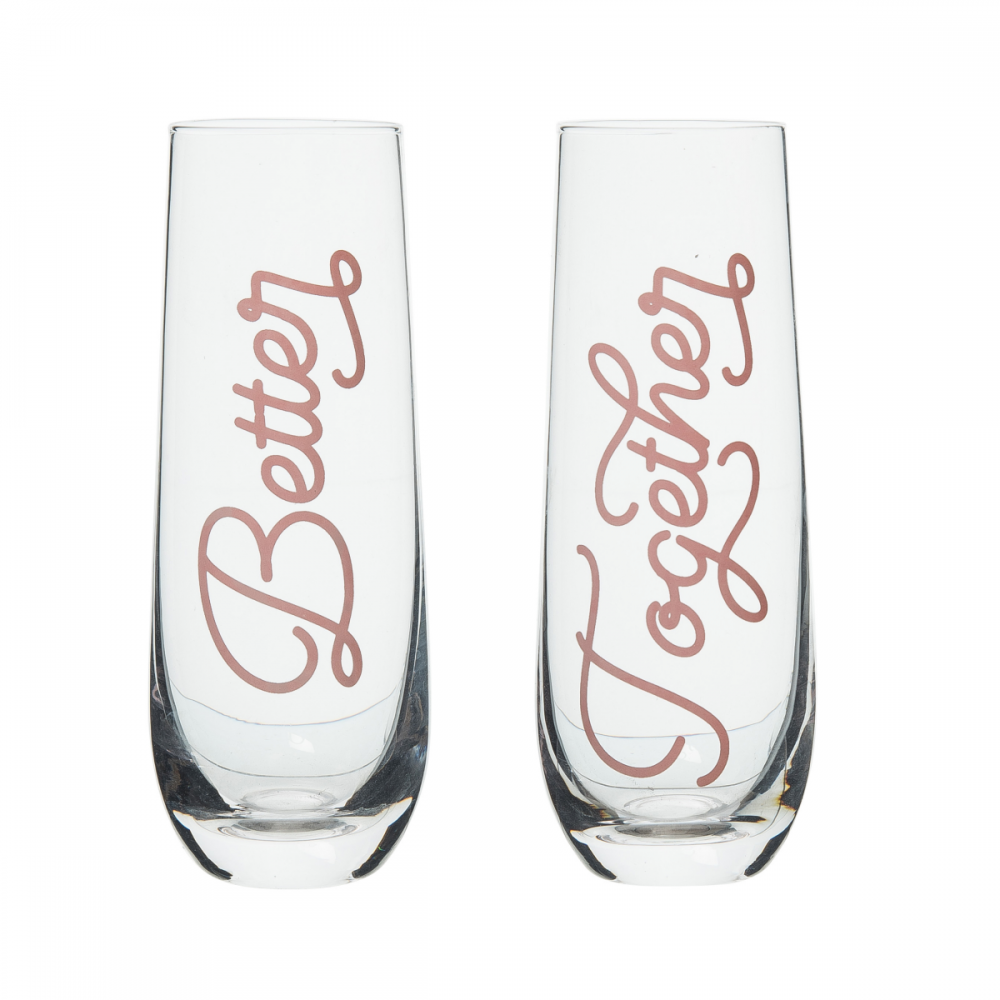 Better Together stemless champagne flute