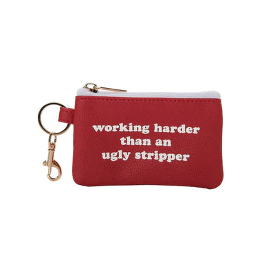 Working harder keyring zip walled