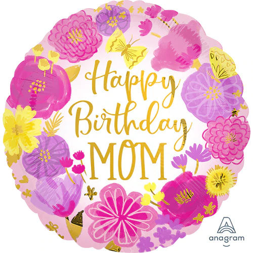 Happy Birthday Mom Foil Balloon